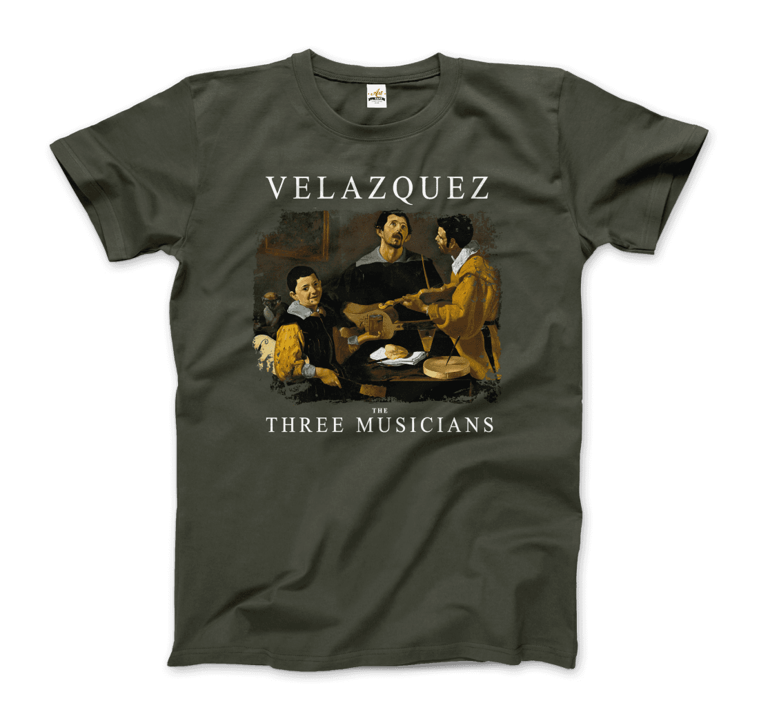 Diego Velazquez the Three Musicians, 1622 artwork t-shirt by Art-O-Rama Shop