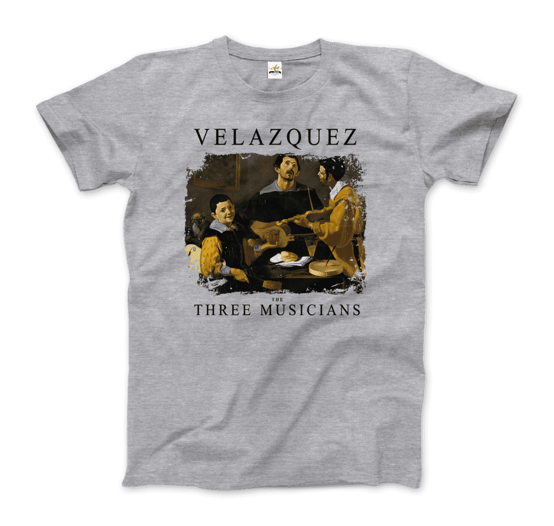 Diego Velazquez the Three Musicians, 1622 artwork t-shirt by Art-O-Rama Shop