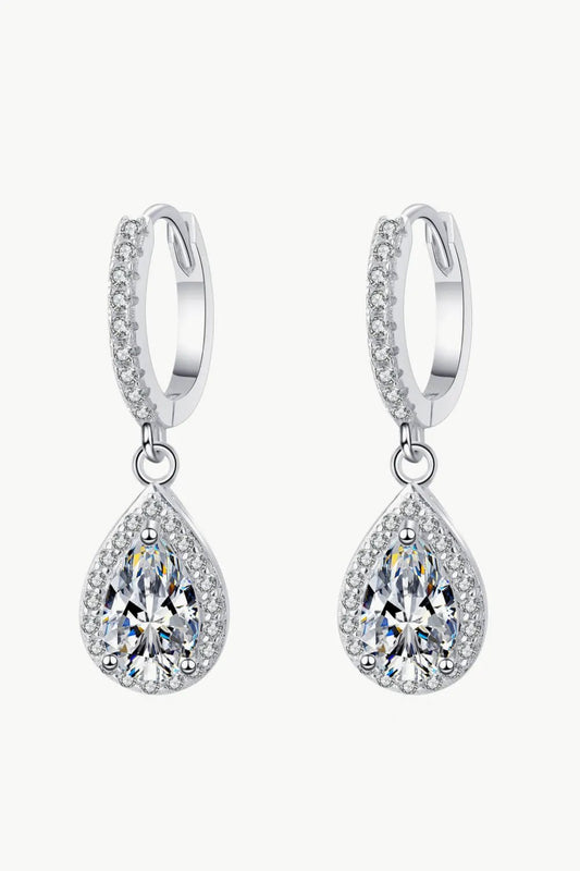 Moissanite Teardrop Earrings by Partner Label