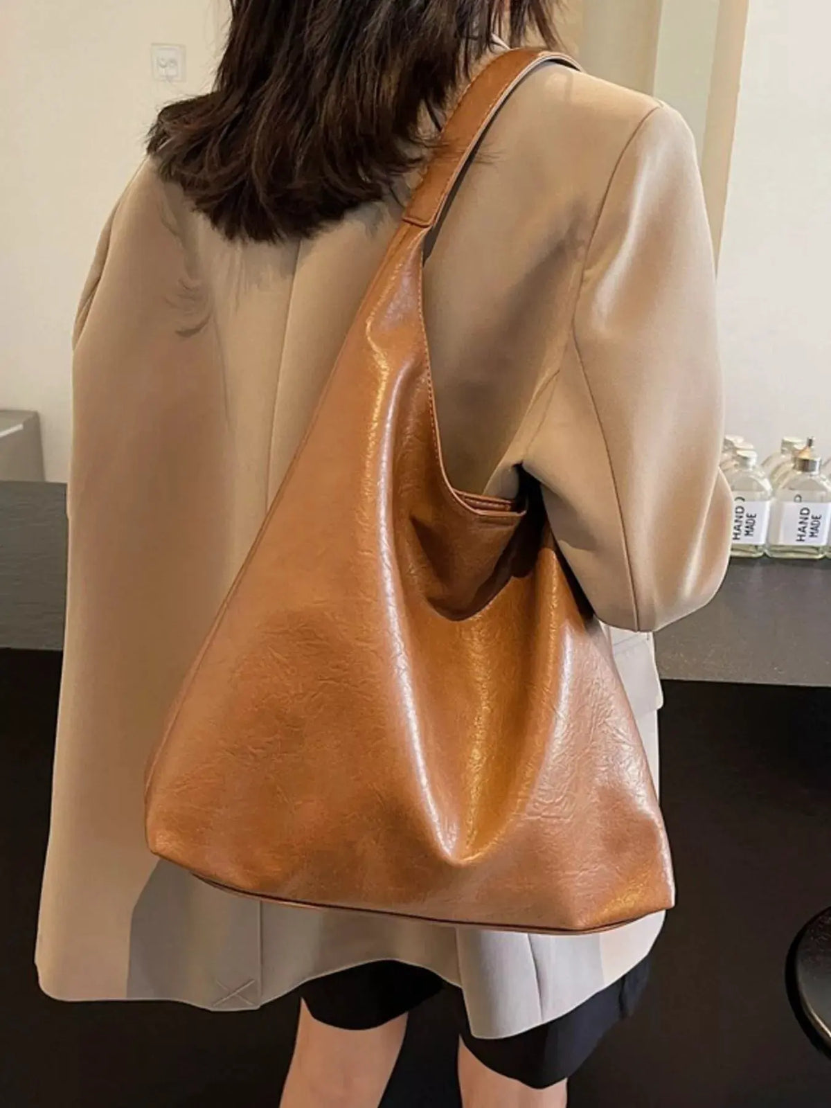 PU Leather Tote Bag by Partner Label