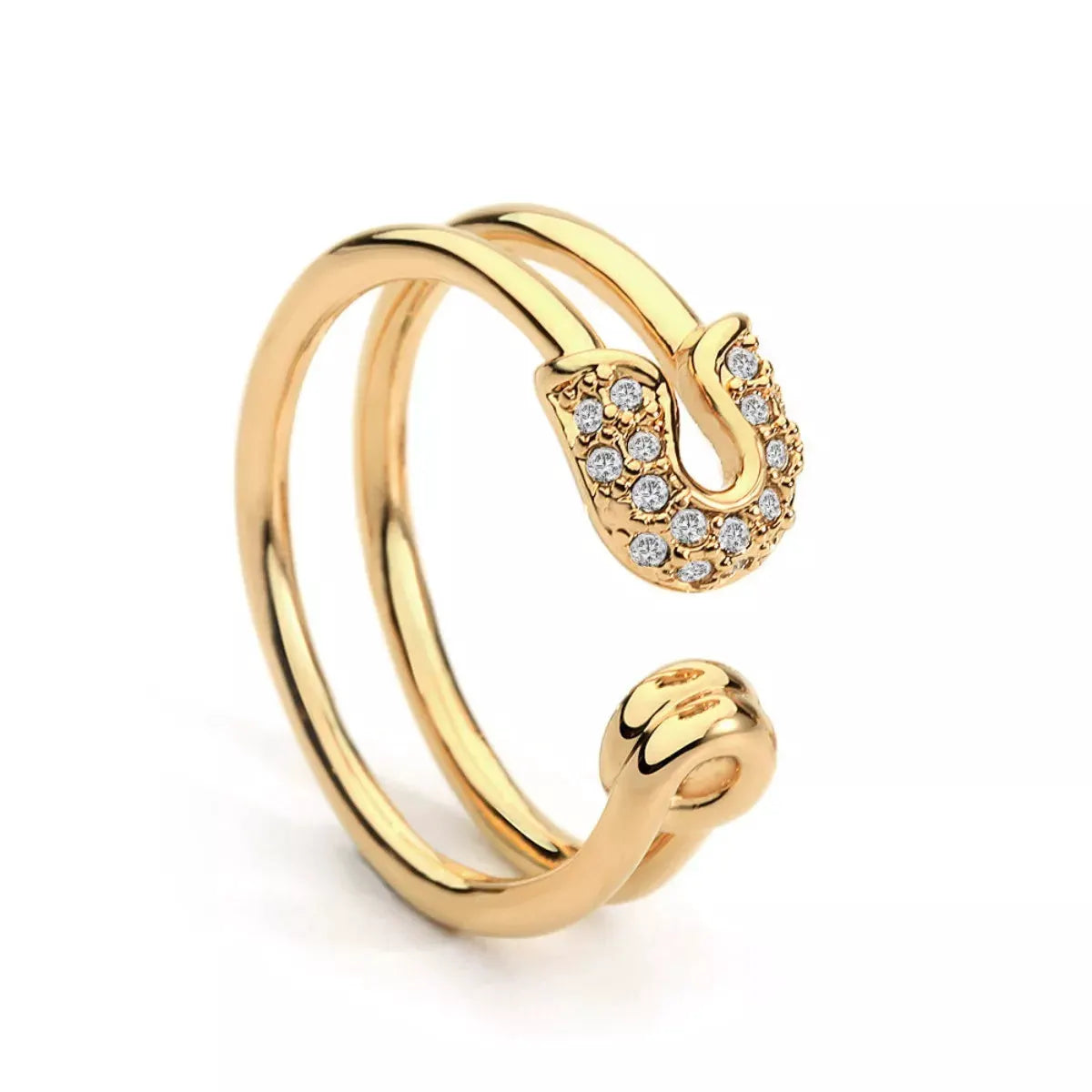 Zircon Double Band Open Ring by Partner Label