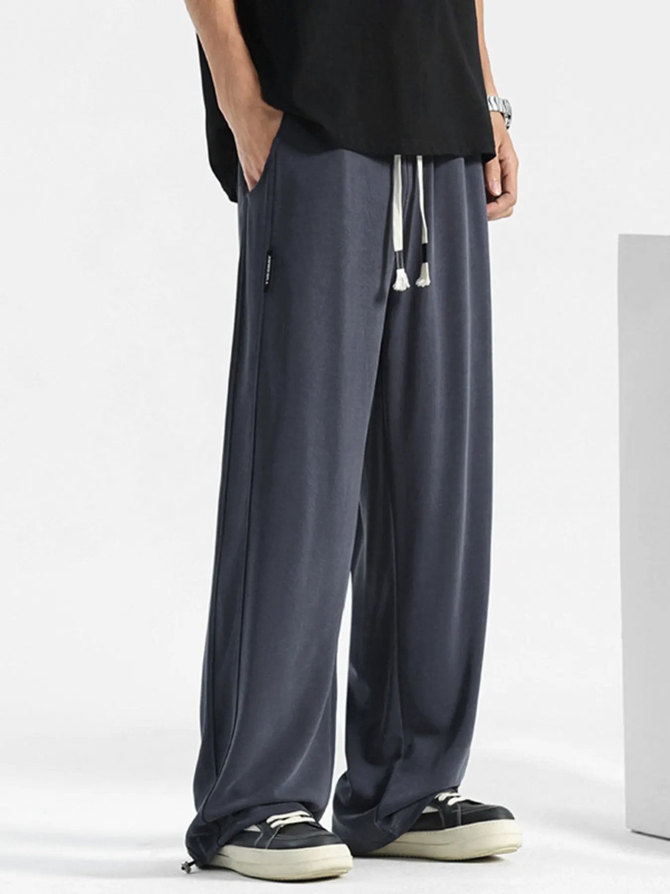 Men's Plus Size Loose Fit Drawstring Pants by Partner Label