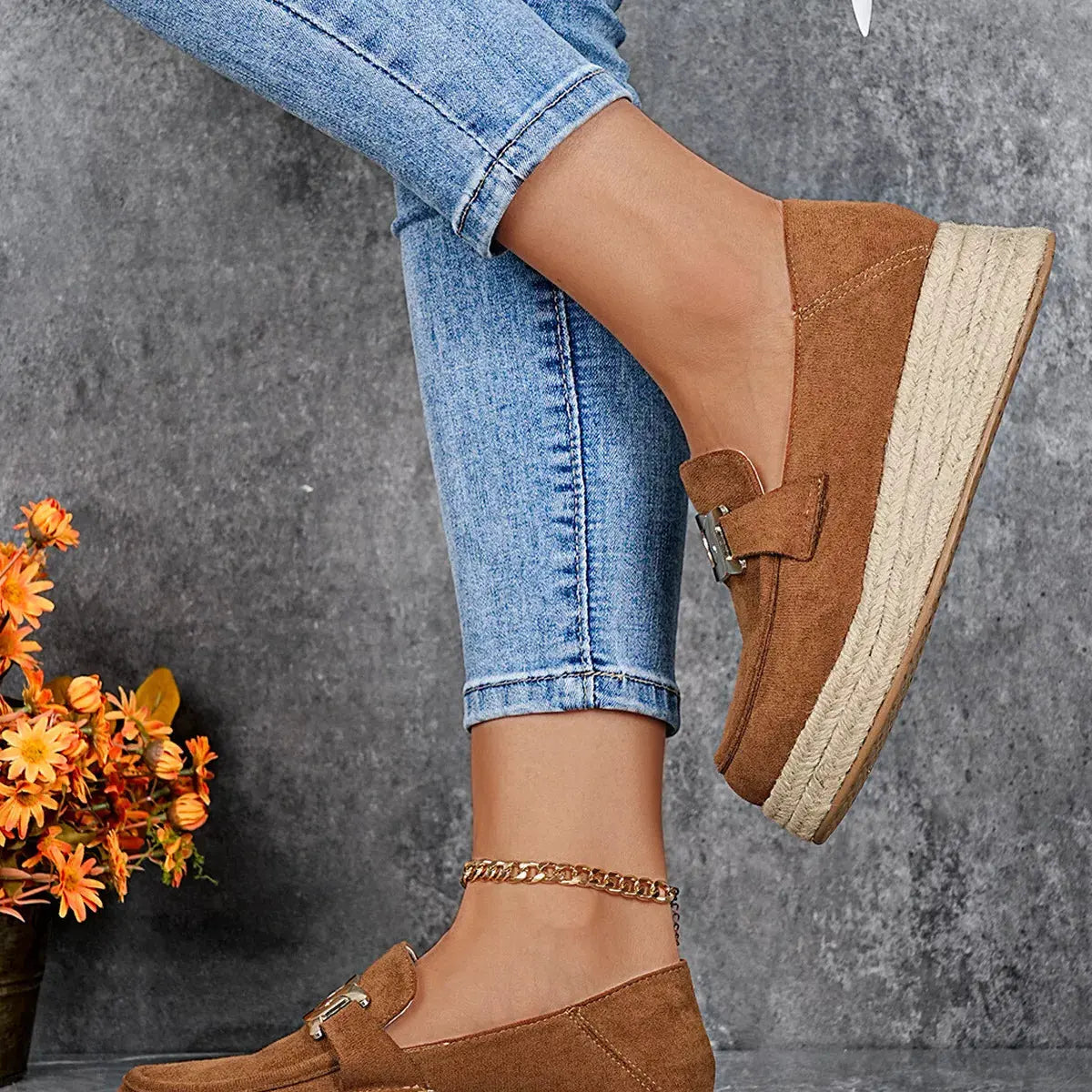 Round Toe Platform Slip-Ons by Partner Label