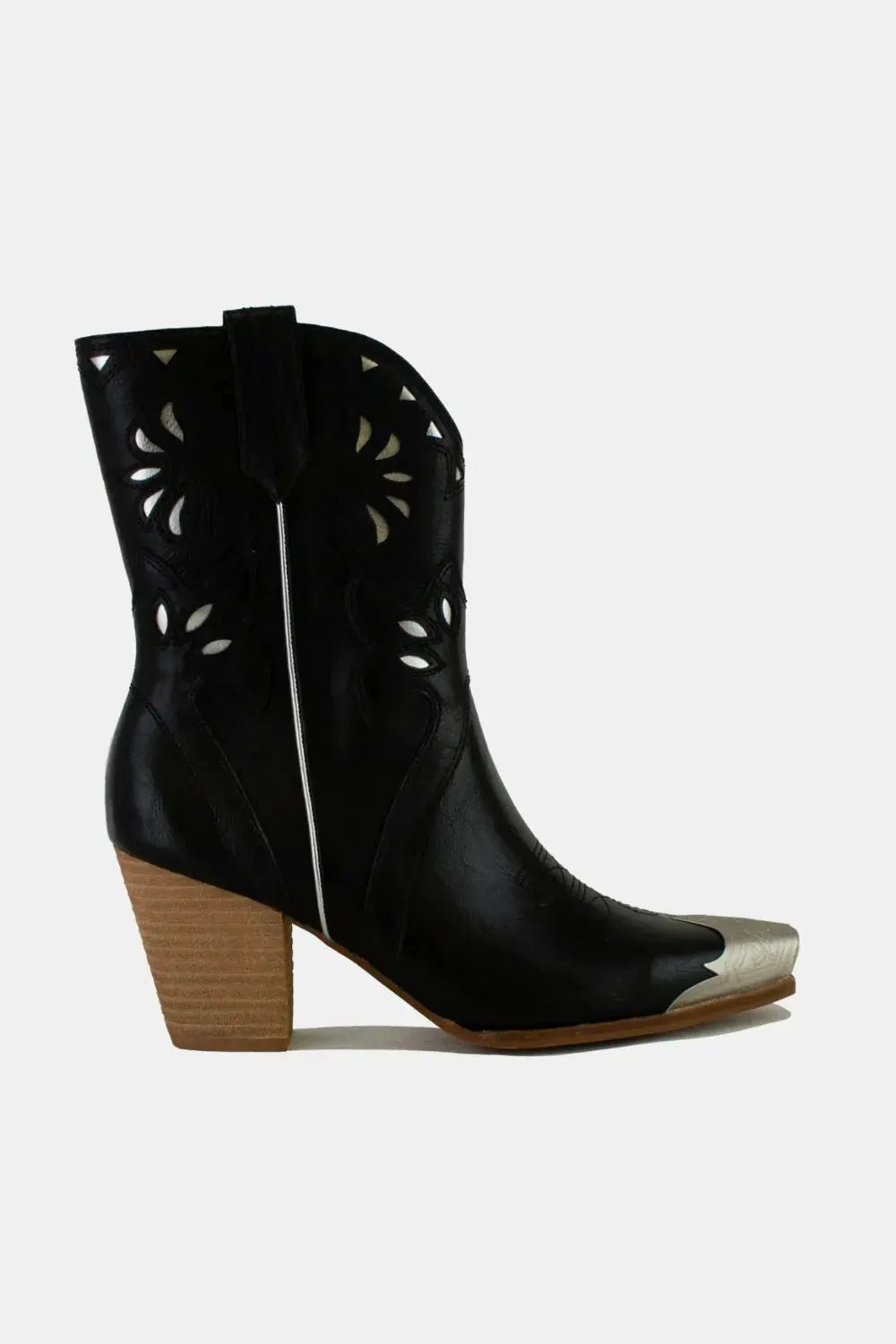 Beast Fashion Cut-Out Floral Embroidery Boots by Beast Fashion