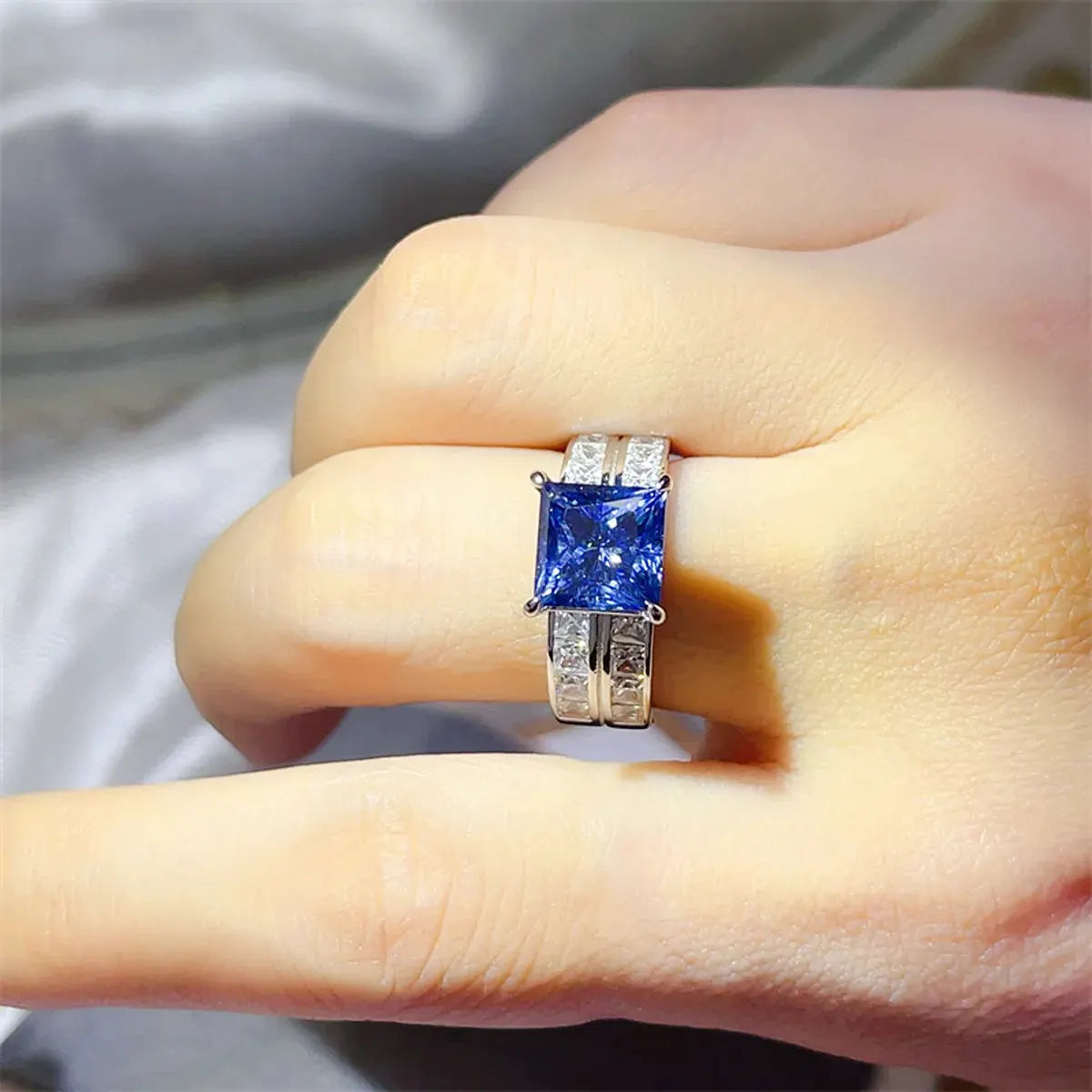 3 Carat Moissanite 925 Sterling Silver Ring by Partner Label