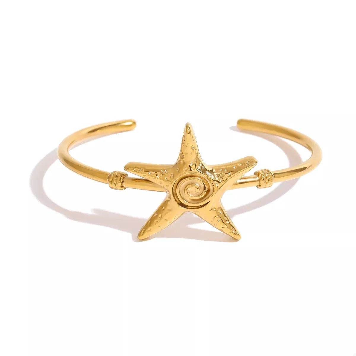 18K Gold-Plated Starfish Open Bracelet by Partner Label