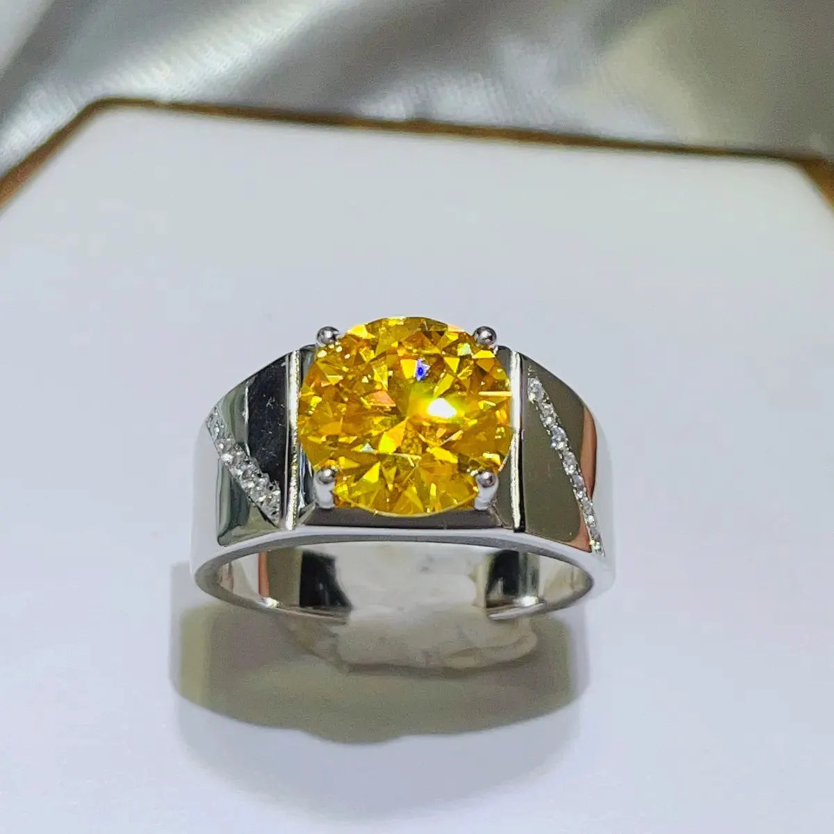5 Carat Moissanite 925 Sterling Silver Ring by Partner Label