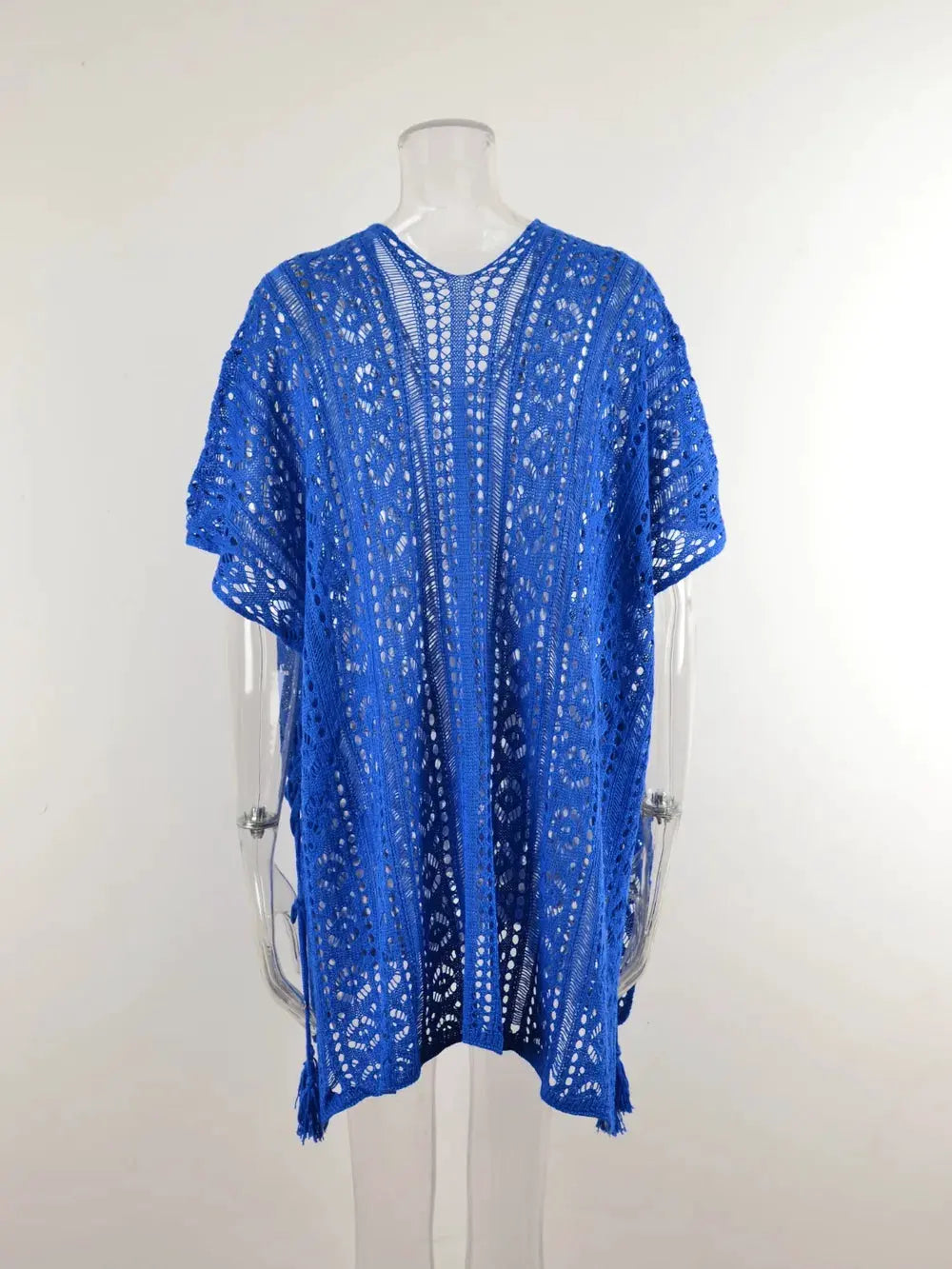 Angel Wings Cutout V-Neck Cover-Up with Tassel by Partner Labels