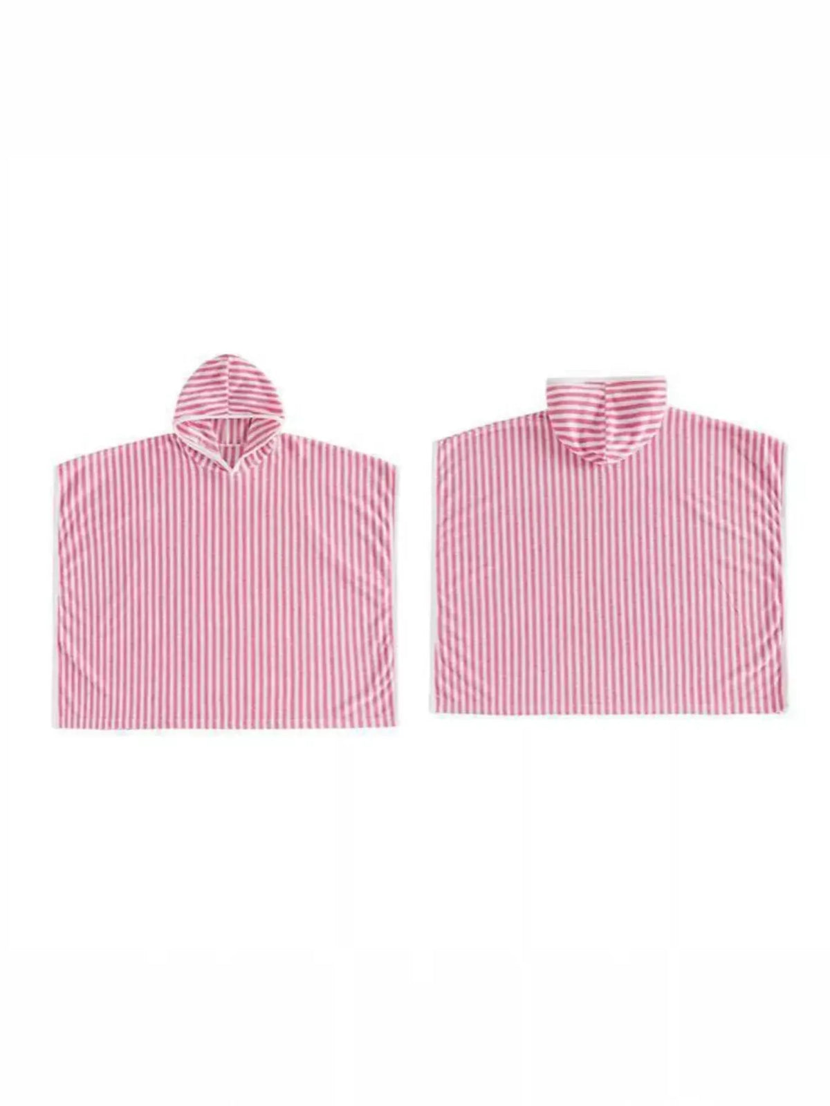 Children's Striped Hooded Poncho by Trendsi