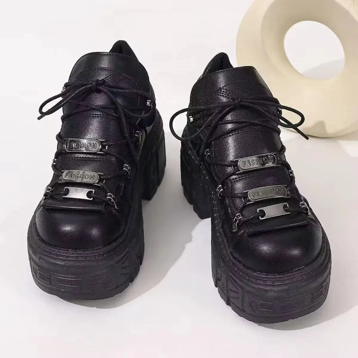 Lace Up Platform Sneakers by Partner Label