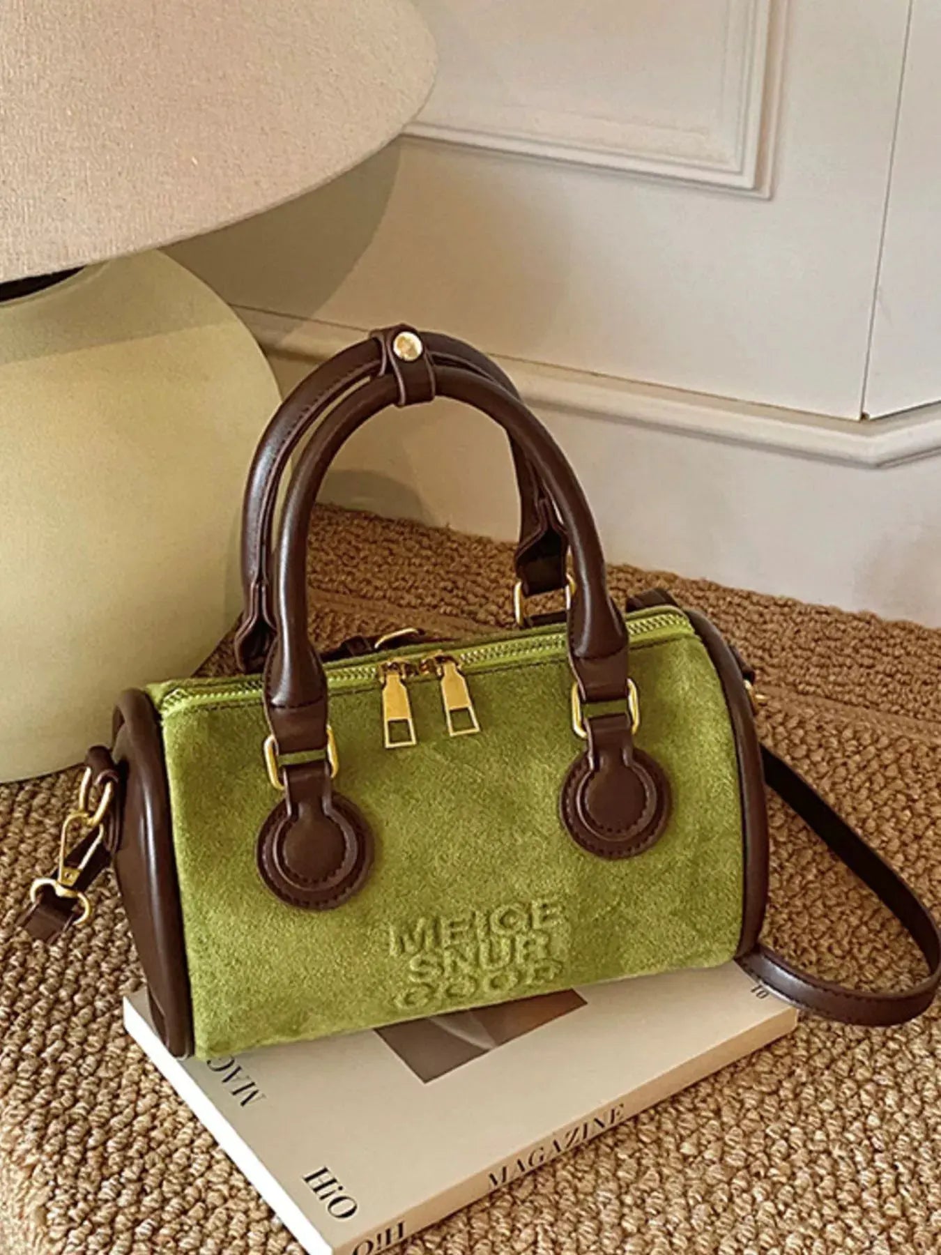 Barrel Crossbody Bag with Top Handle by Partner Label