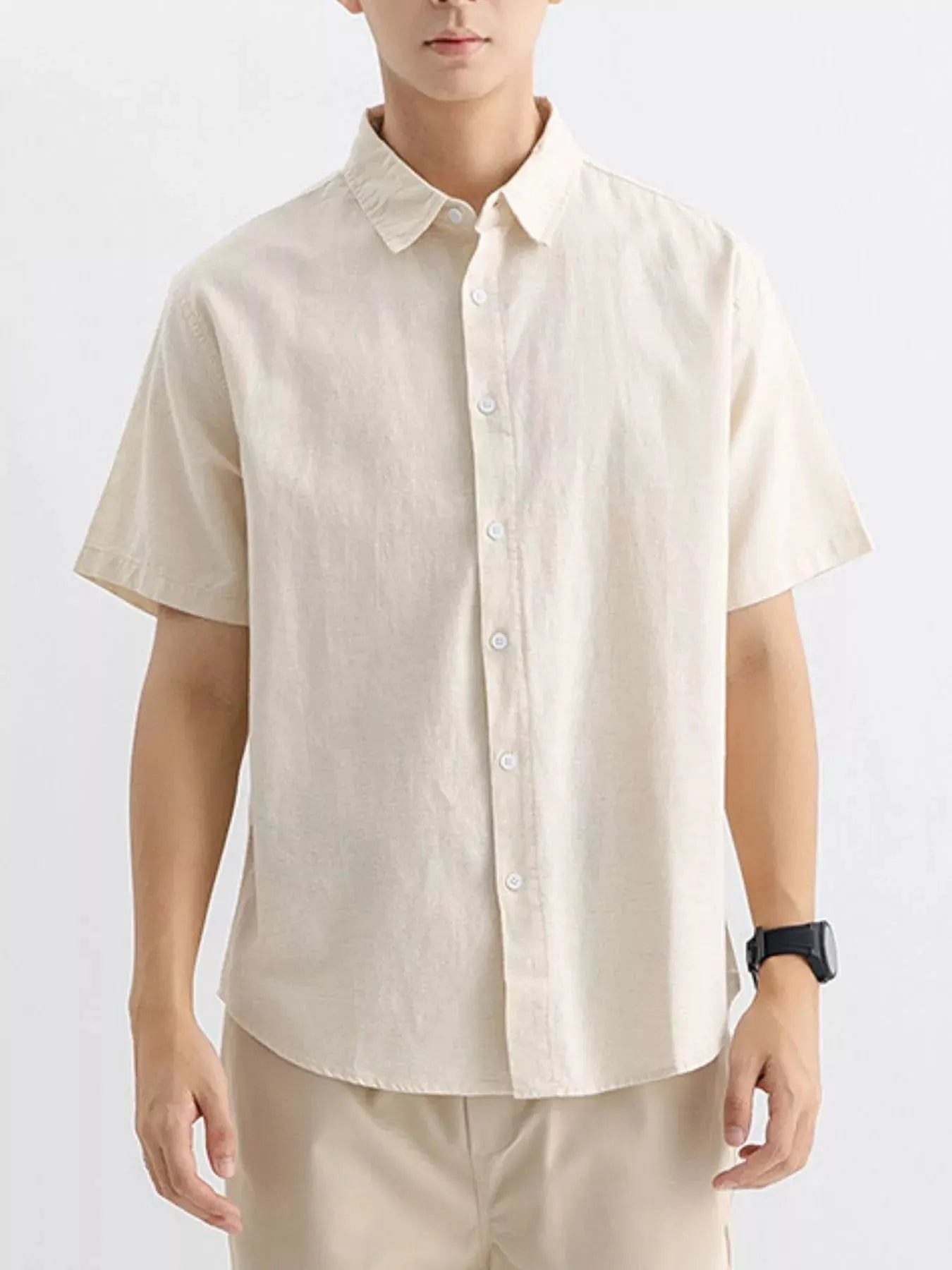Men's Plus Size Casual Button Up Shirt by Trendsi