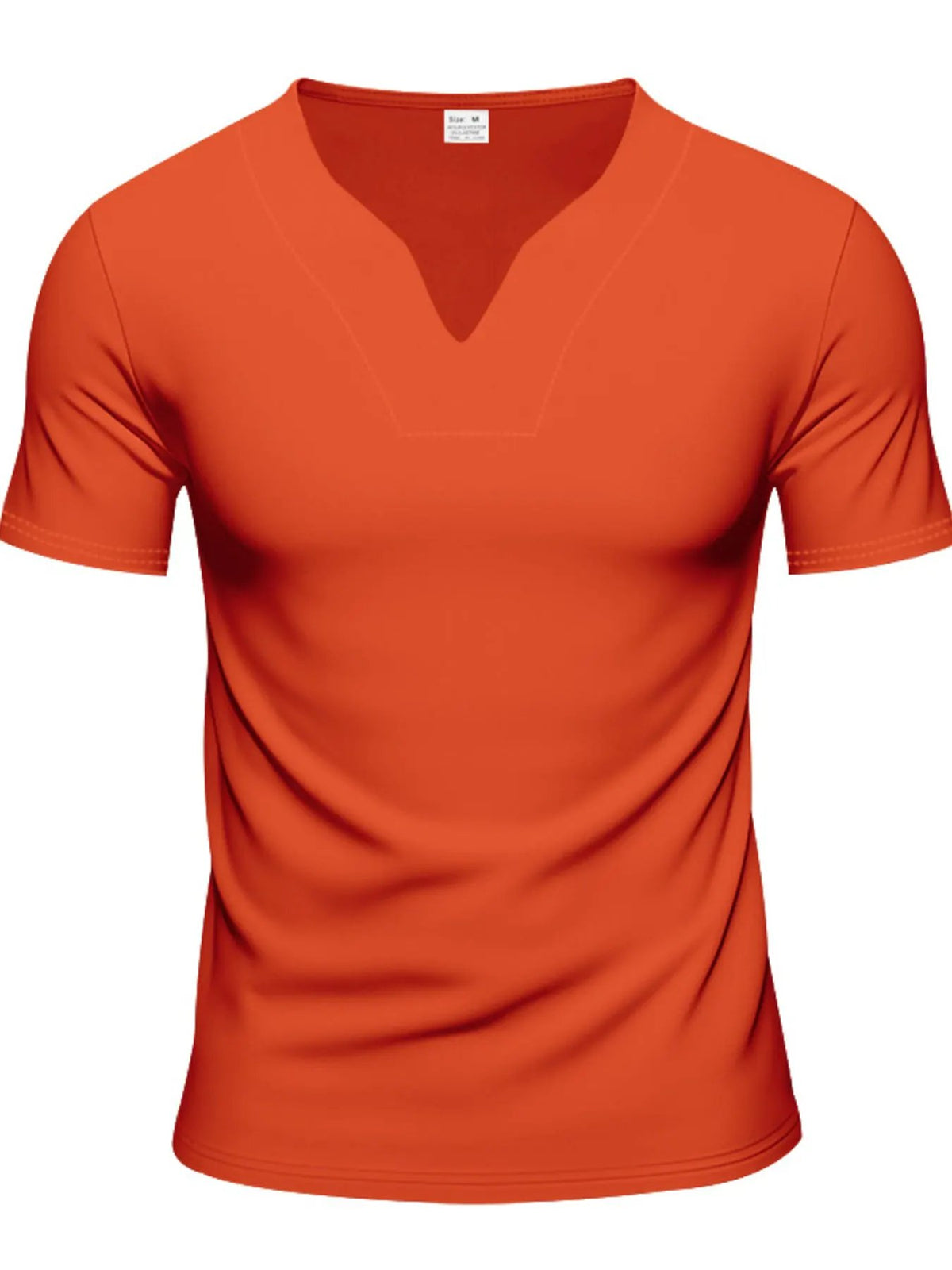 Men's Full Size Casual V-Neck Short Sleeve T-Shirt Plus Size by Trendsi