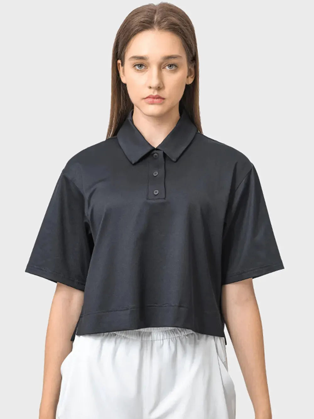 Millennia Half Button Short Sleeve Active T-Shirt by Millennia