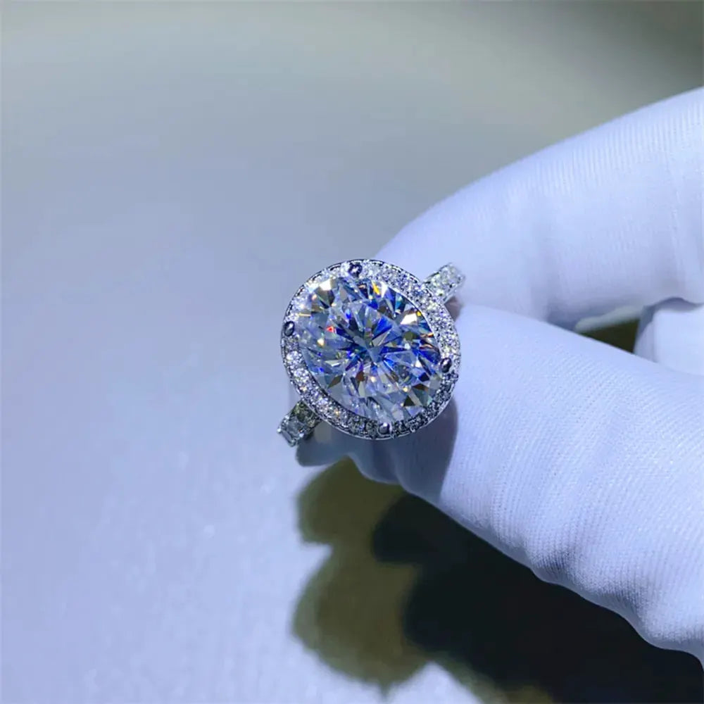 5 Carat Moissanite 925 Sterling Silver Ring by Partner Label