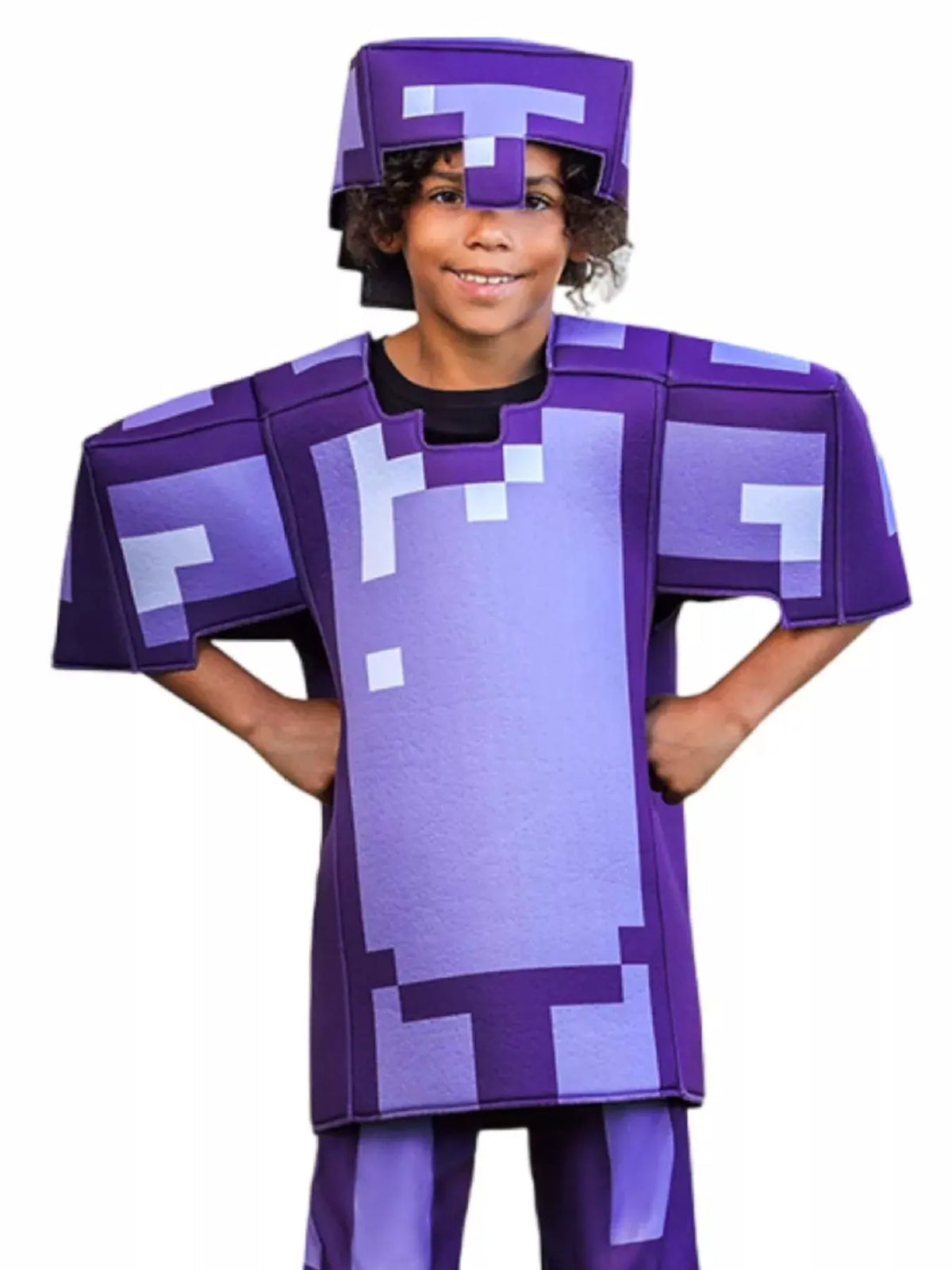 Children's Minecraft Pixelated Print Costume Set by Trendsi