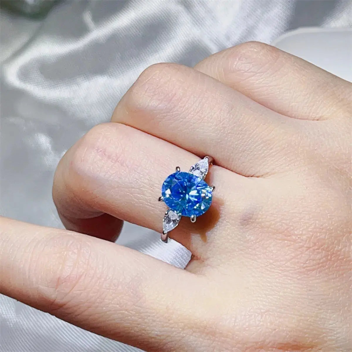 3 Carat Moissanite 925 Sterling Silver Ring by Partner Label