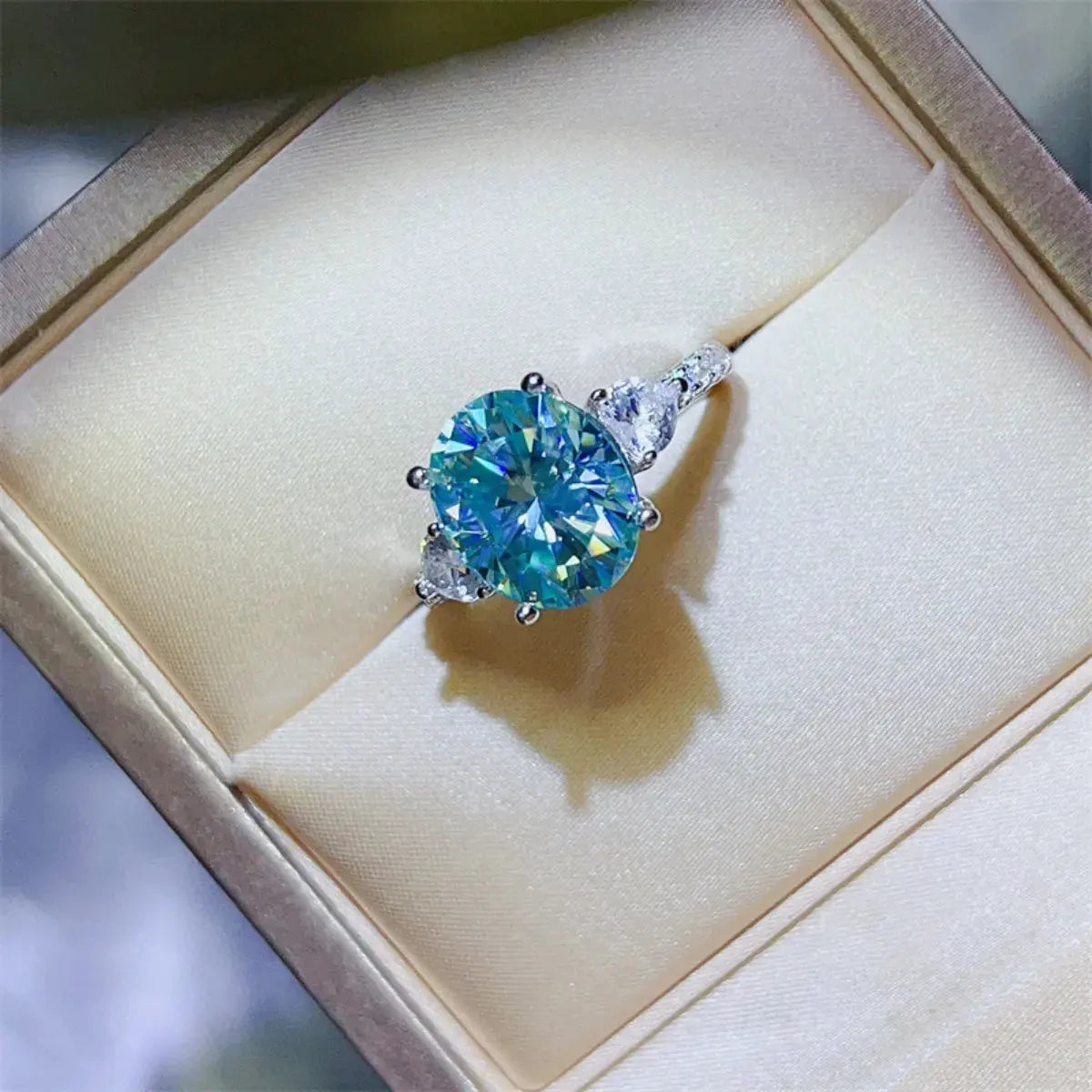 5 Carat Moissanite 925 Sterling Silver Ring by Partner Label
