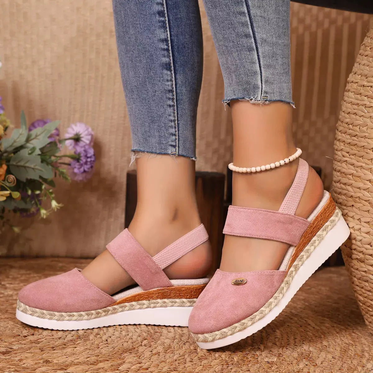 Espadrille Wedge Sandals with Ankle Strap | Partner Labels Selection by Partner Label