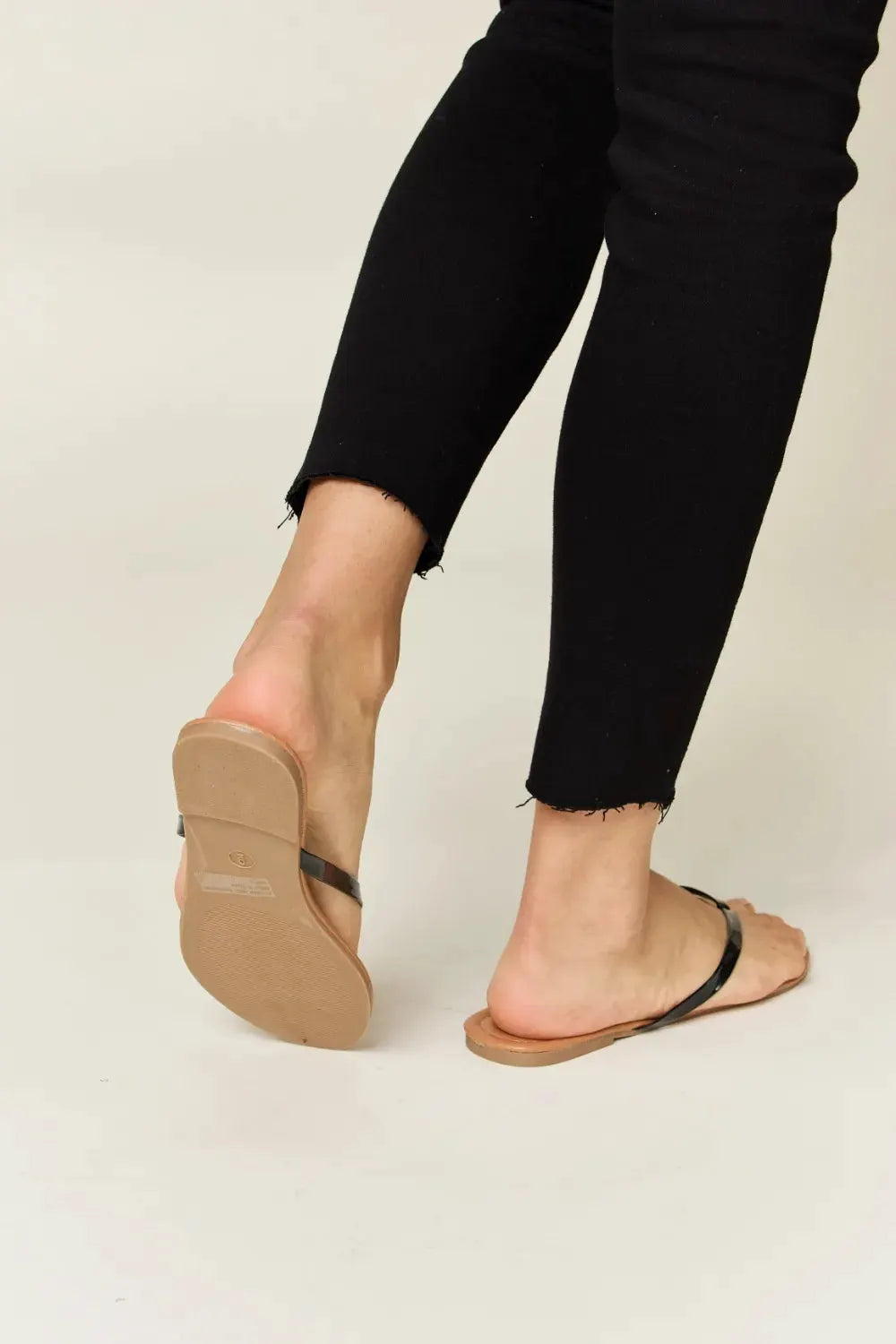 WILD DIVA PU Leather Open Toe Sandals by WILD DIVA