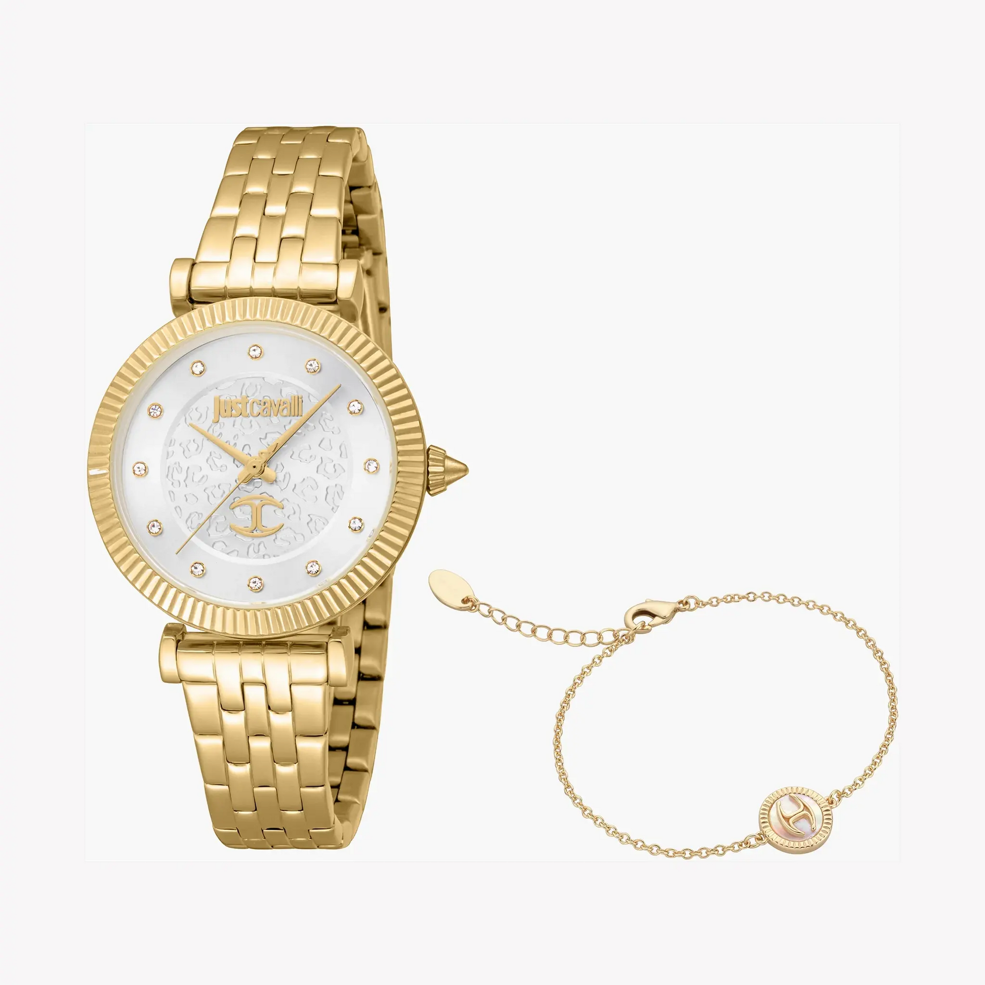 Just Cavalli Women's Gold Watch, Silver Dial | Jc1l266m0025 by JUST CAVALLI