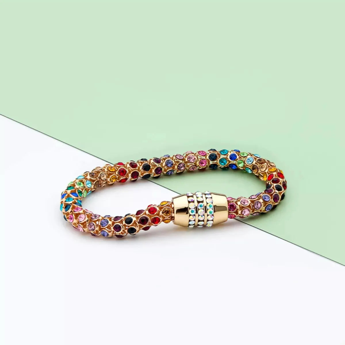 Multi-Colored Crystal Bracelet by Partner Label