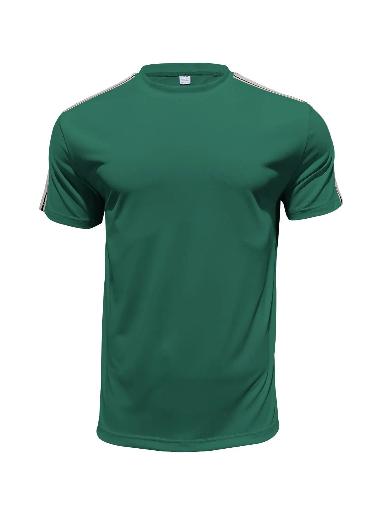 Men's Full Size Striped Shoulder Casual T-Shirt Plus Size by Trendsi