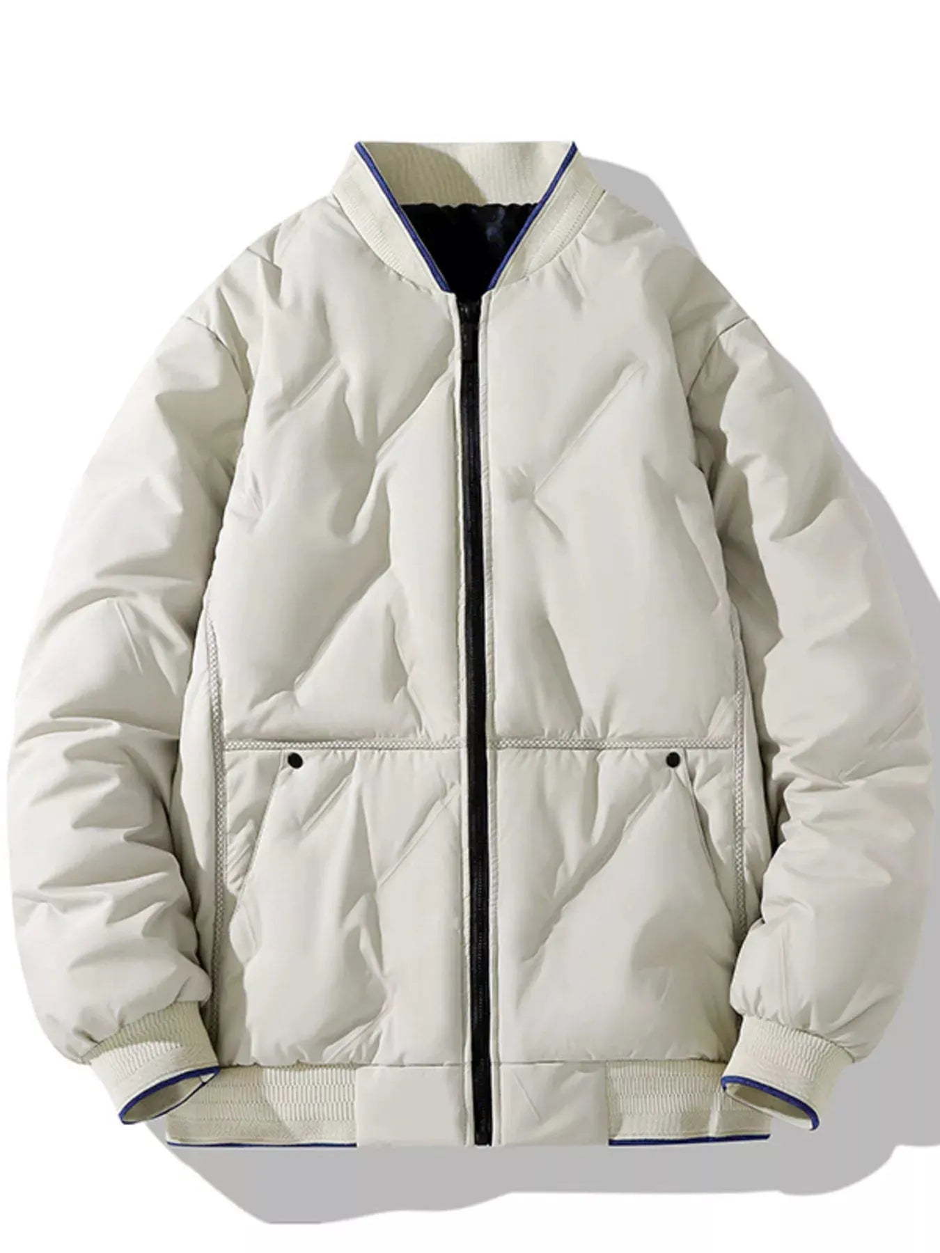 Men's Plus Size Padded Zip Up Bomber Jacket by Partner Label