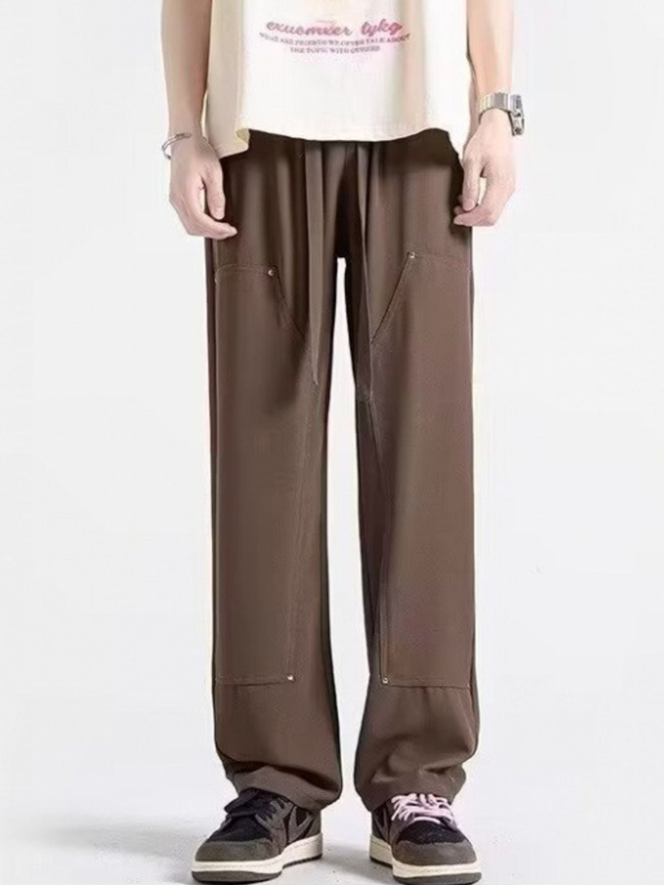 Men's Casual Loose Fit Drawstring Pants by Partner Label