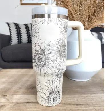 40 Oz Tumbler With Handle Straw Insulated, Stainless Steel Spill Proof Vacuum Coffee Cup Tumbler With Lid Tapered Mug Gifts For Valentine Lover Suitable For Car Gym Office Travel by Maiden-Art