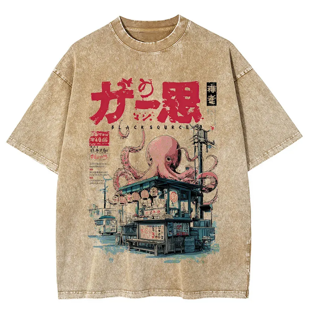 Japanese Takoyaki Graphic T-Shirt Oversized Anime Streetwear Tee by Vimost Shop