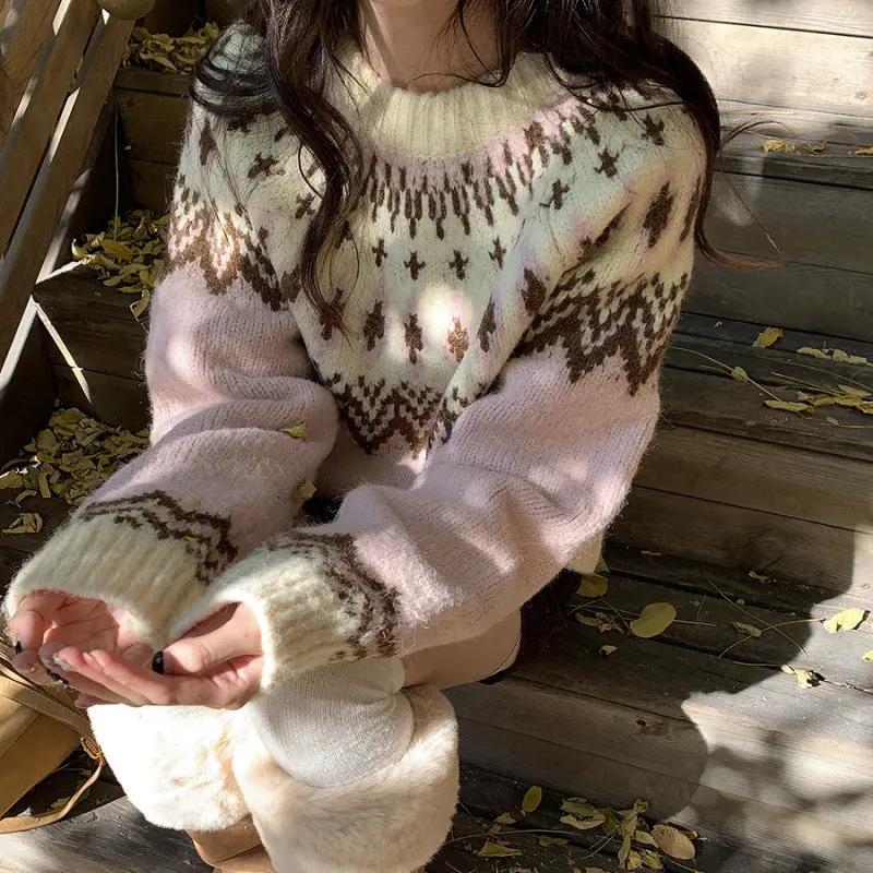 New Younger College Style Pullover Sweater For Women by Maiden-Art