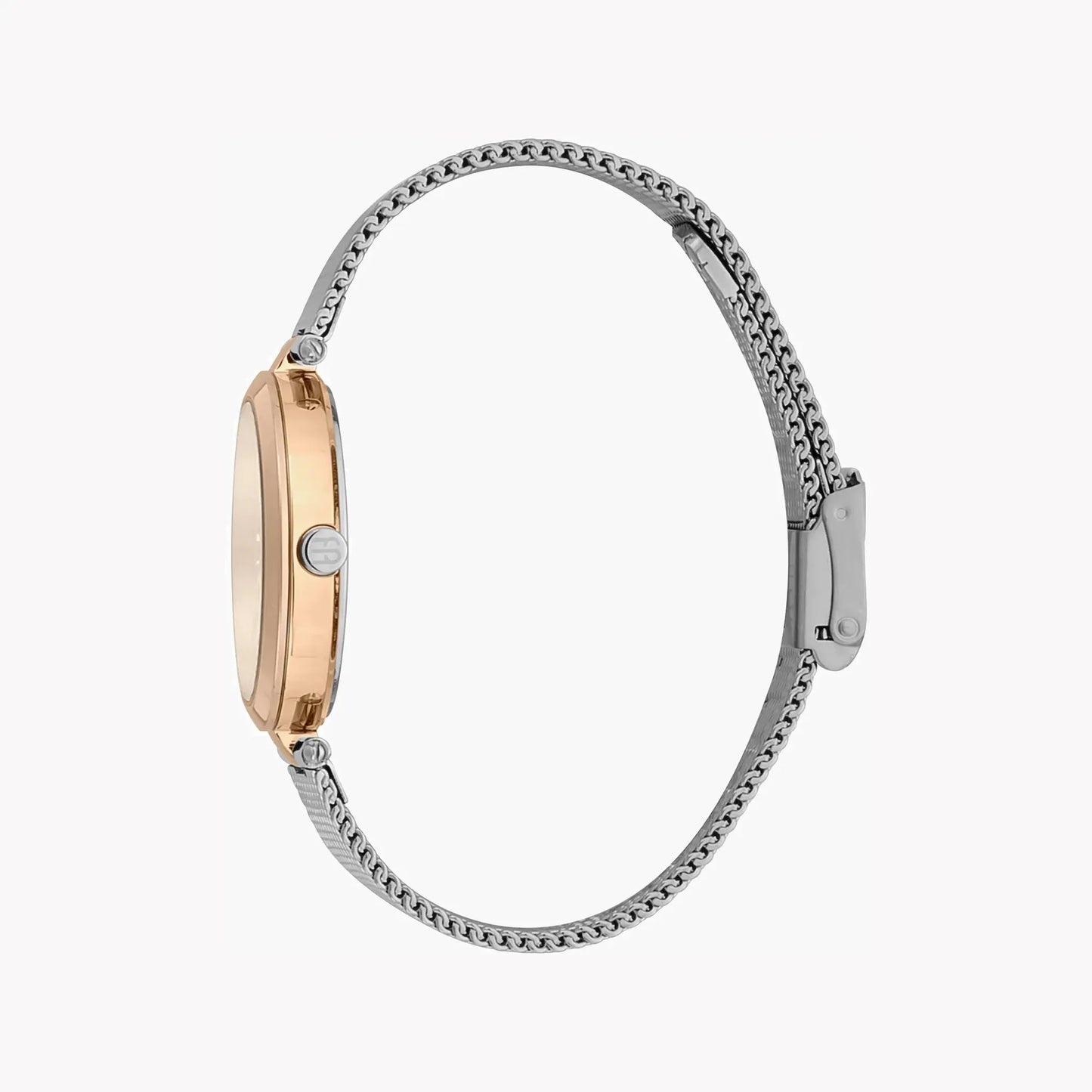 Esprit Women's Rose Gold Dial Watch, Silver Band | Es1l007m0025 by ESPRIT