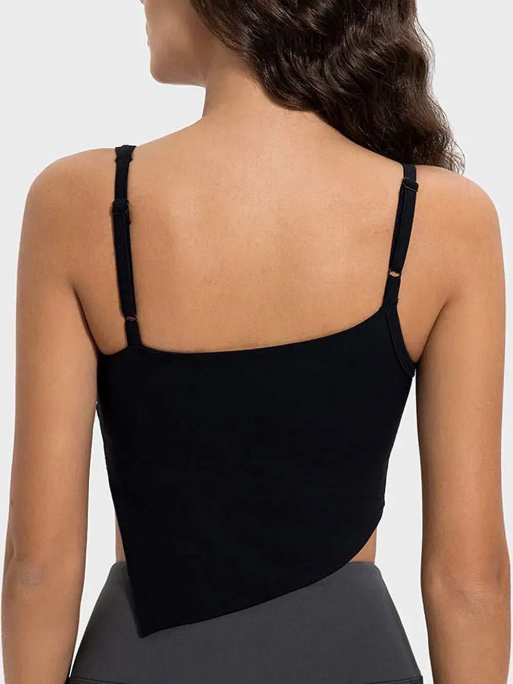 Millennia Slit Asymmetrical Neck Active Cami by Millennia