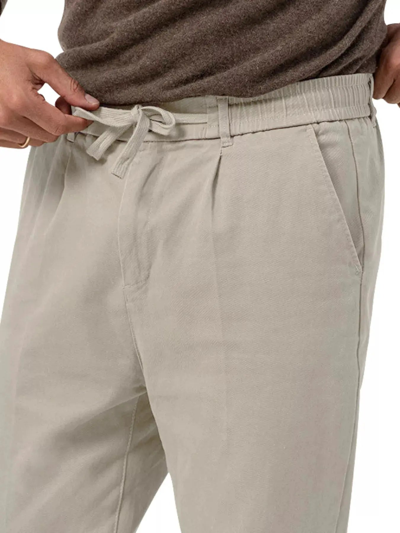 Men's Full Size Casual Drawstring Pants Plus Size by Trendsi