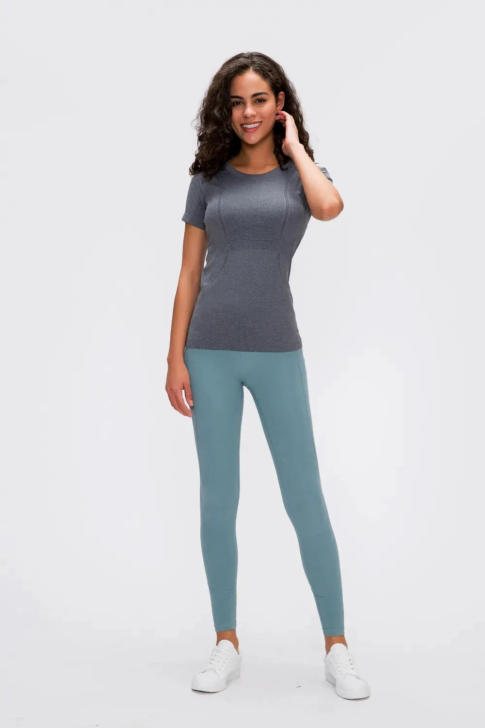 Millennia Round Neck Short Sleeve Active T-Shirt by Millennia