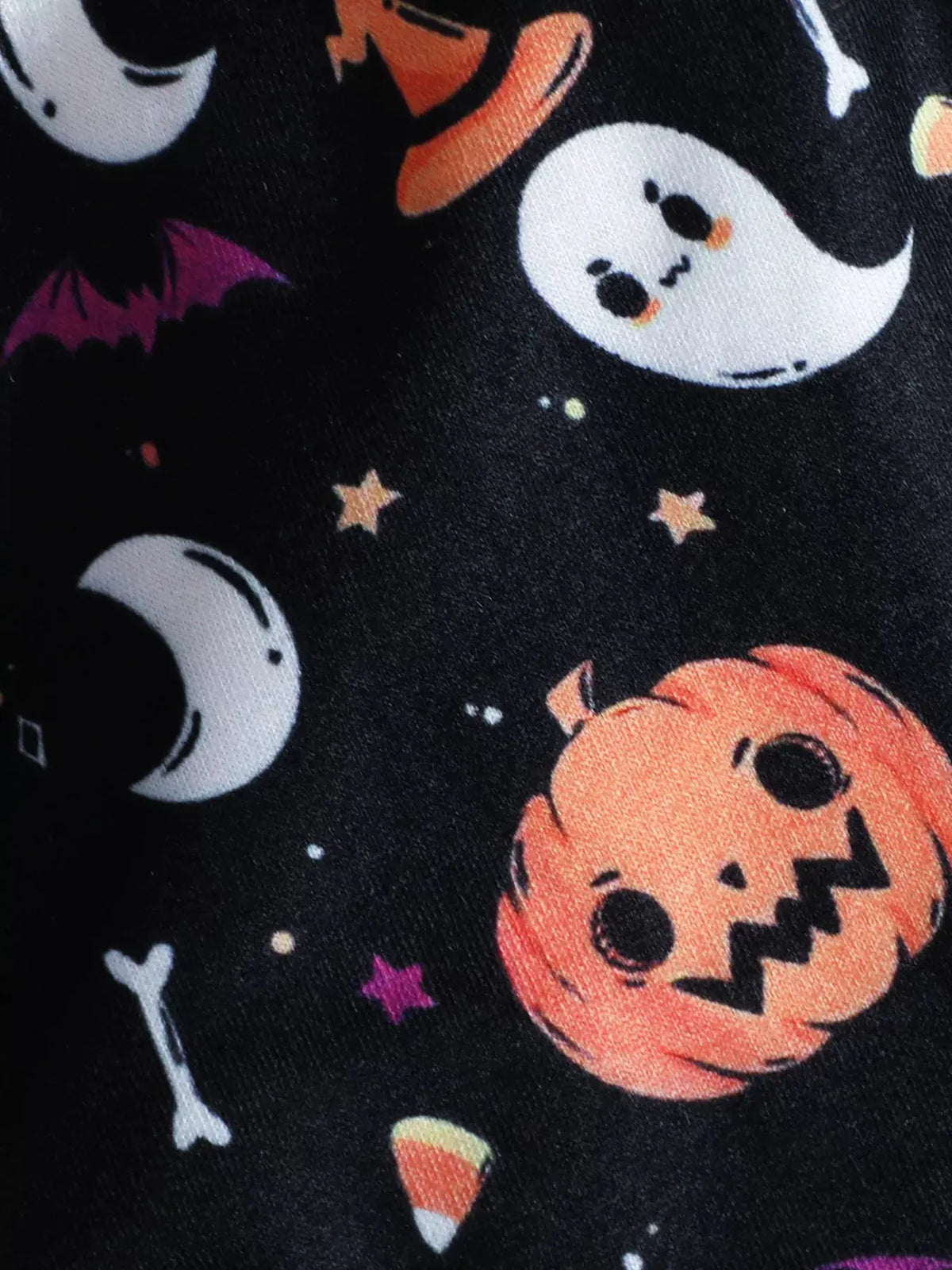 Children's Halloween Ghost Graphic Dress and Hooded Cape Set by Trendsi