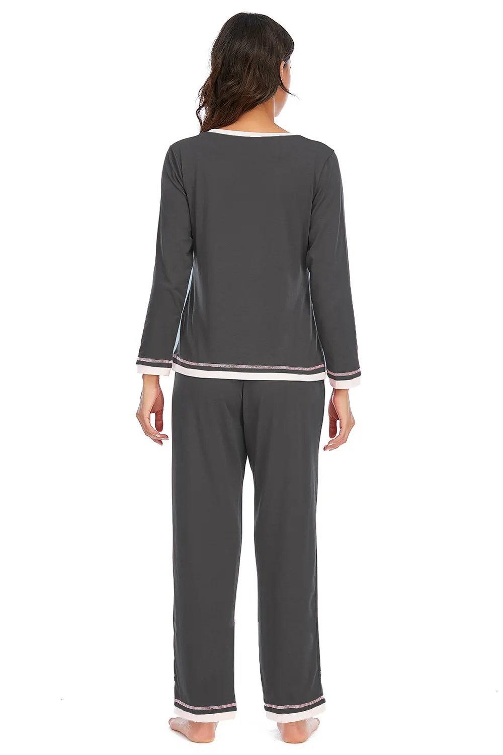 V-Neck Top and Pants Lounge Set by Partner Label