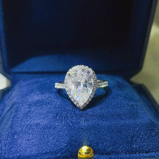 2 Carat Moissanite 925 Sterling Silver Ring by Partner Label