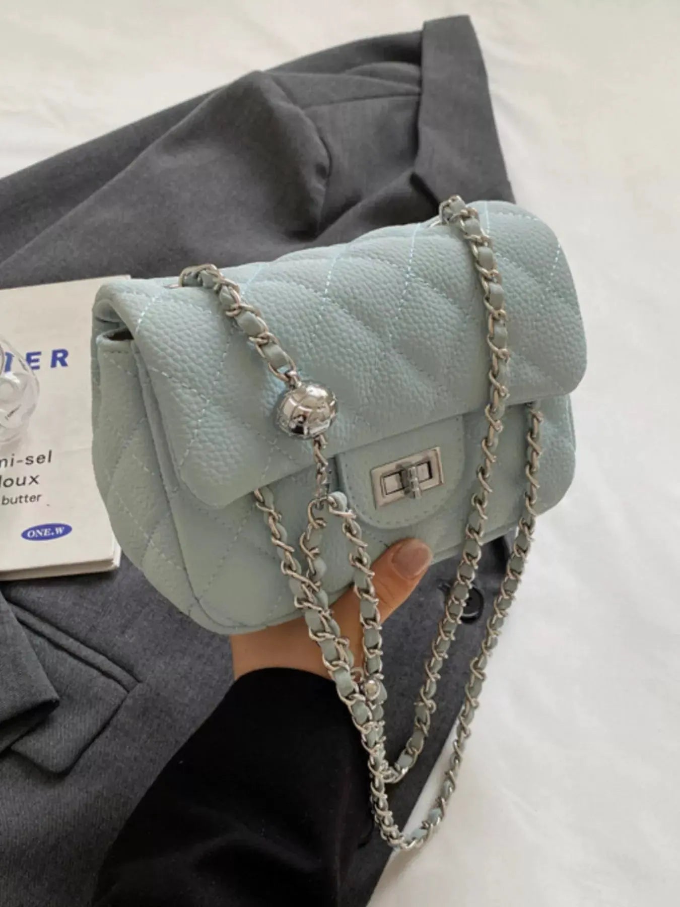 Quilted Chain Crossbody Bag by Partner Label
