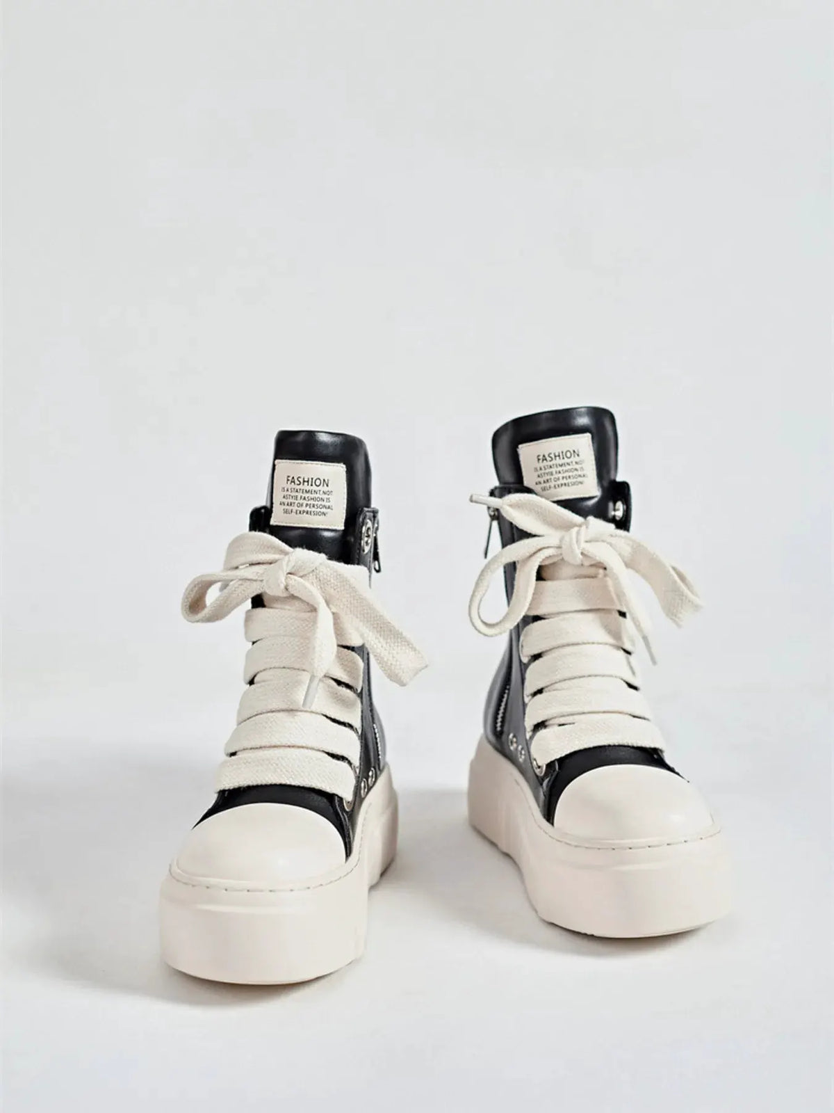 Platform Lace Up Contrast Sneakers by Partner Label