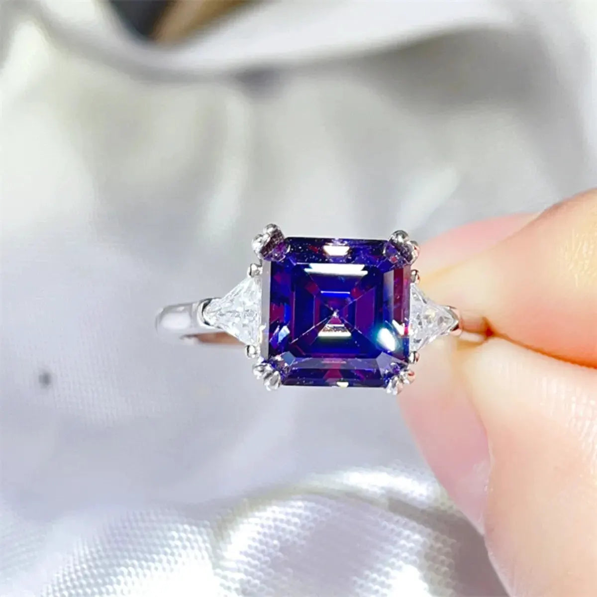 3 Carat Moissanite 925 Sterling Silver Ring by Partner Label