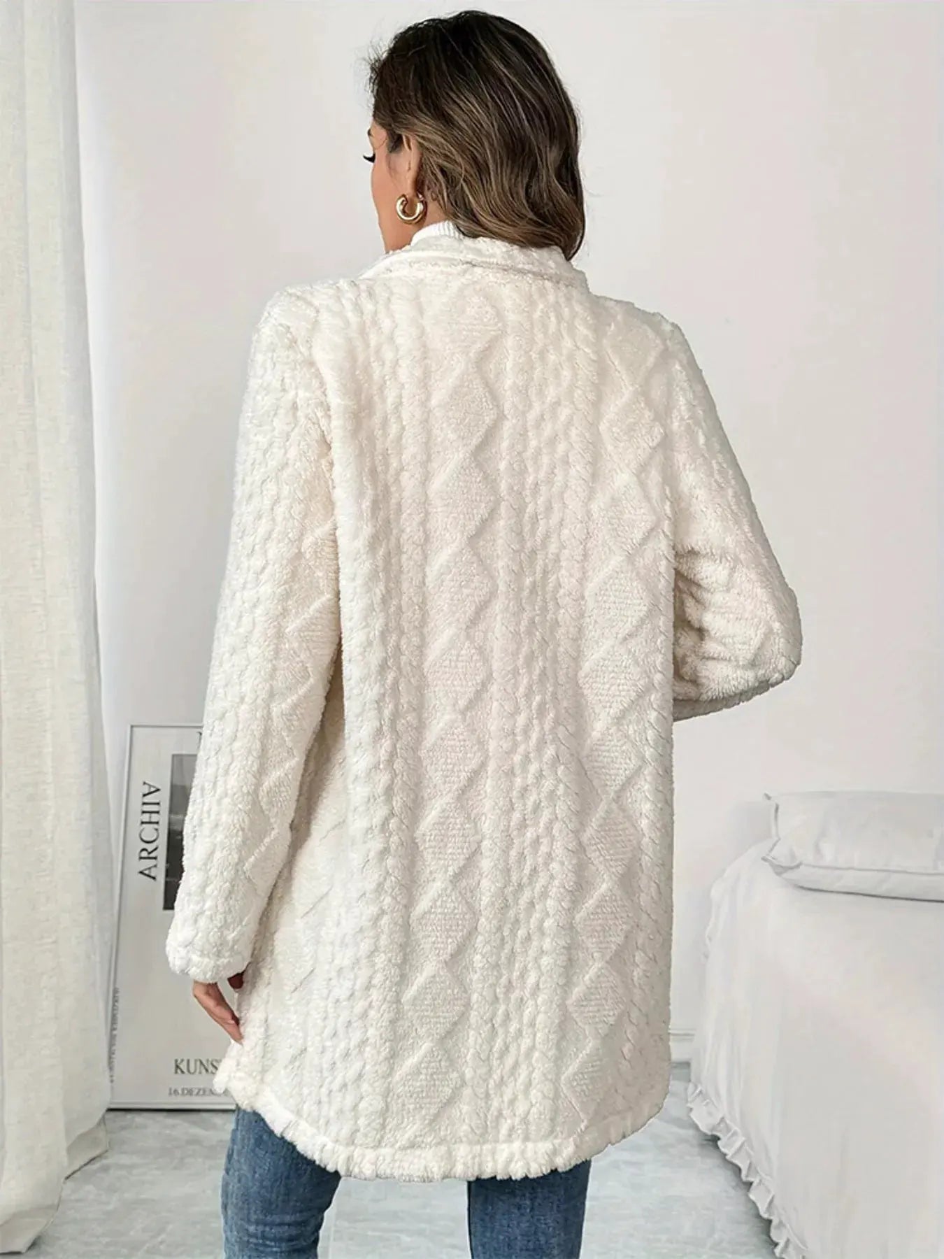 Fleece Double‑Breasted Longline Coat | Partner Labels Selection by Partner Label