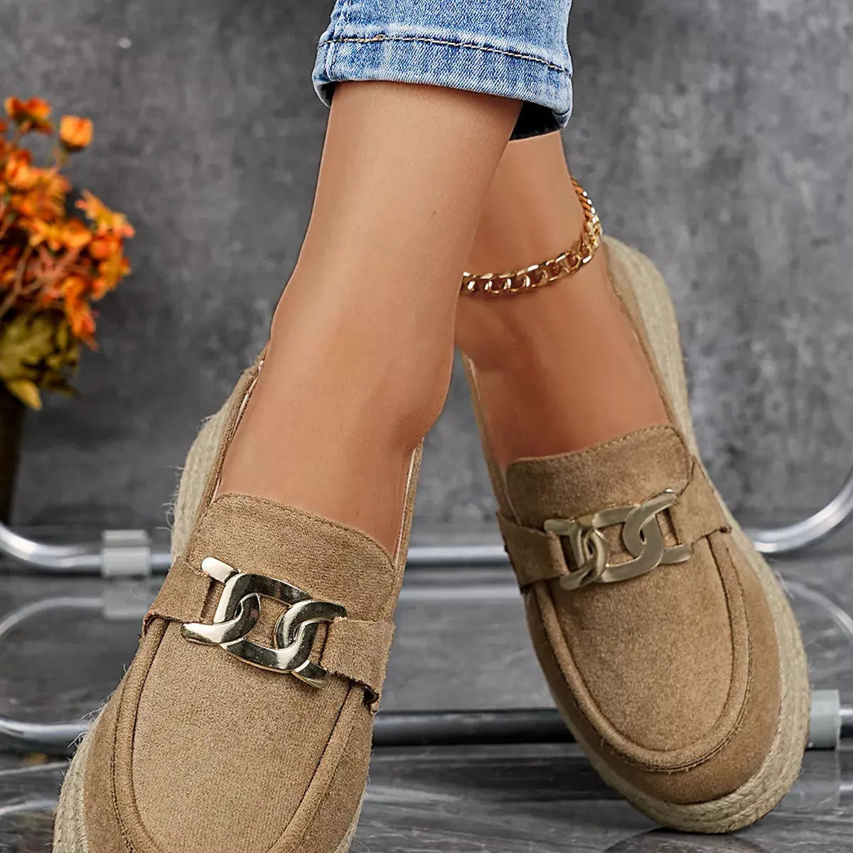 Round Toe Platform Slip-Ons by Partner Label