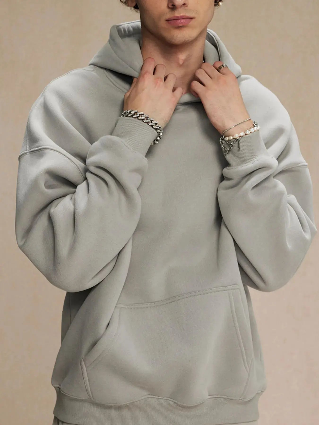 Men's Oversized Pocketed Long Sleeve Hoodie by Partner Label