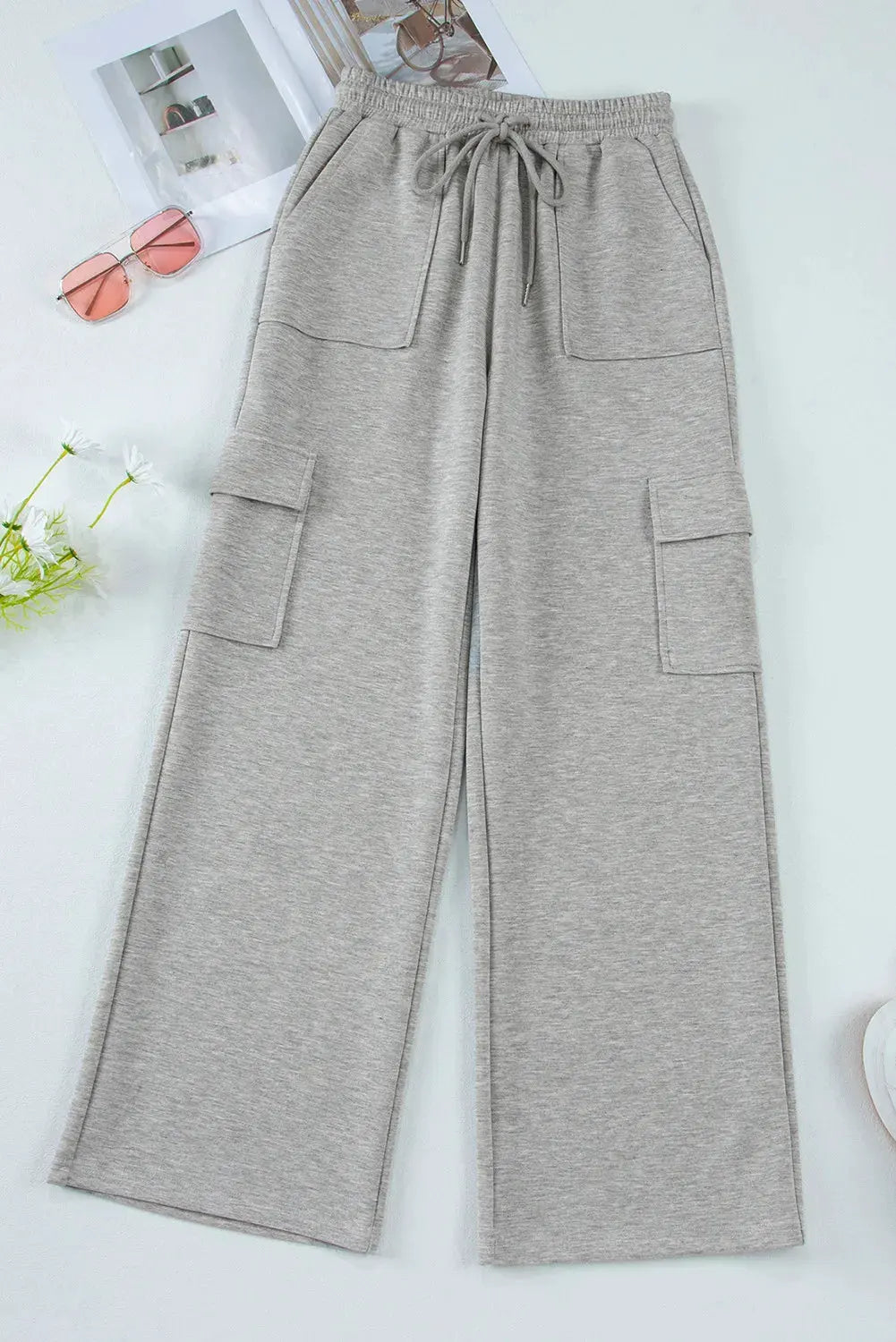 Drawstring Active Pants with Pockets by Partner Label
