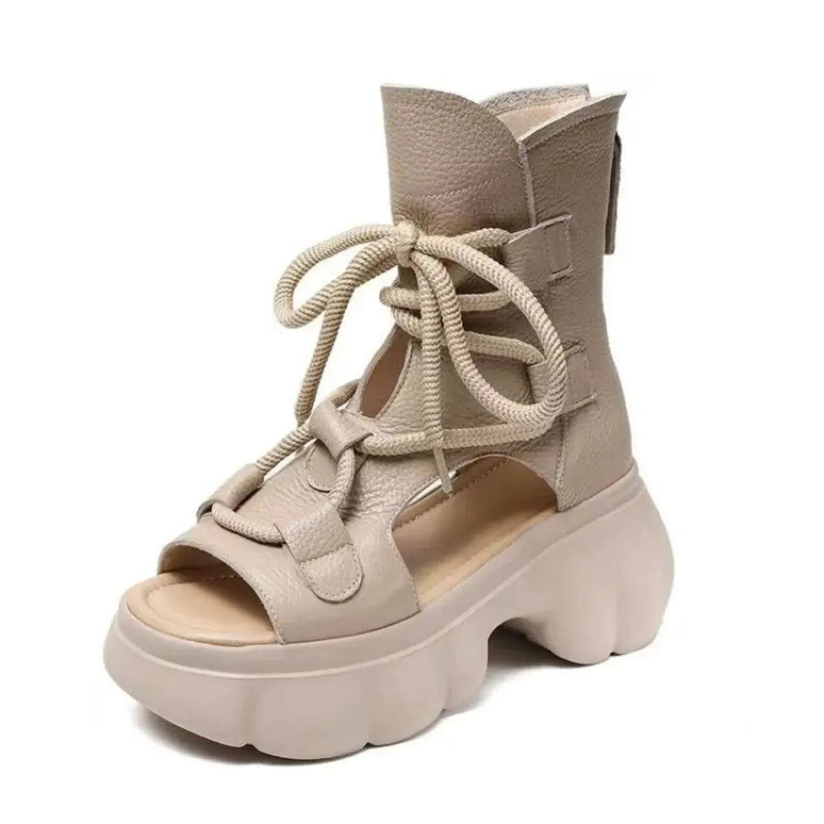 Chunky Platform Lace-Up Sandals by Partner Label