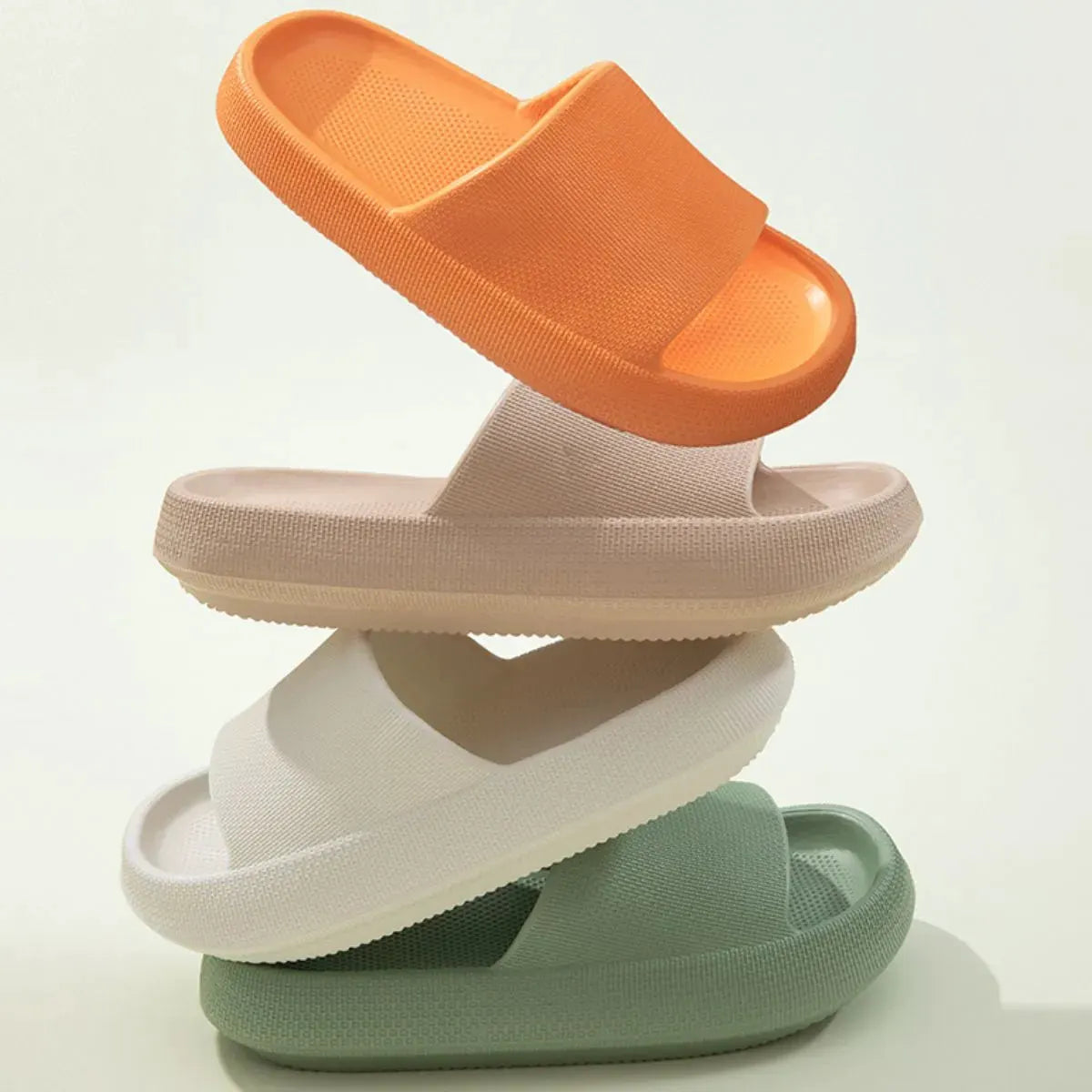 Open Toe Platform Slippers by Partner Label