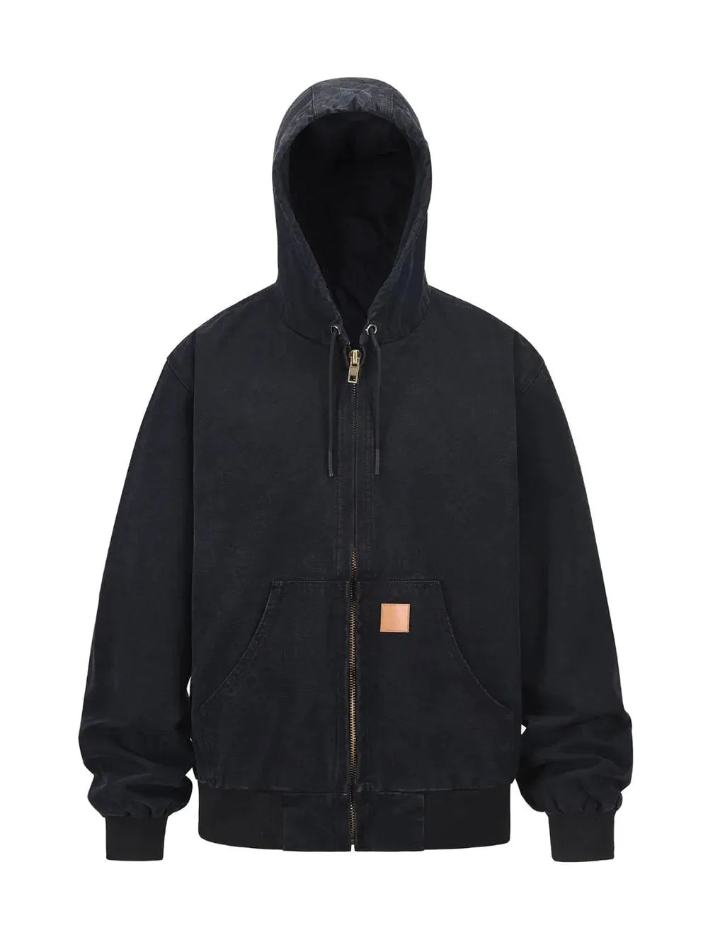 Men's Zip Up Washed Hooded Jacket by Partner Label
