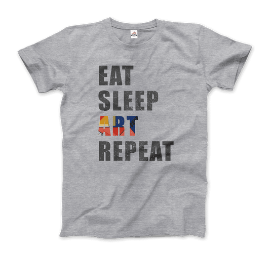 Eat, Sleep, art, Repeat Distressed Design t-shirt by Art-O-Rama Shop